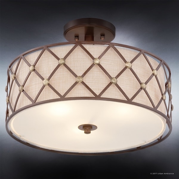 Luxury Art Deco Semi Flush Ceiling Light 11 H X 17 W Luxury Art Deco Semi Flush Ceiling Light 11 H X 17 W