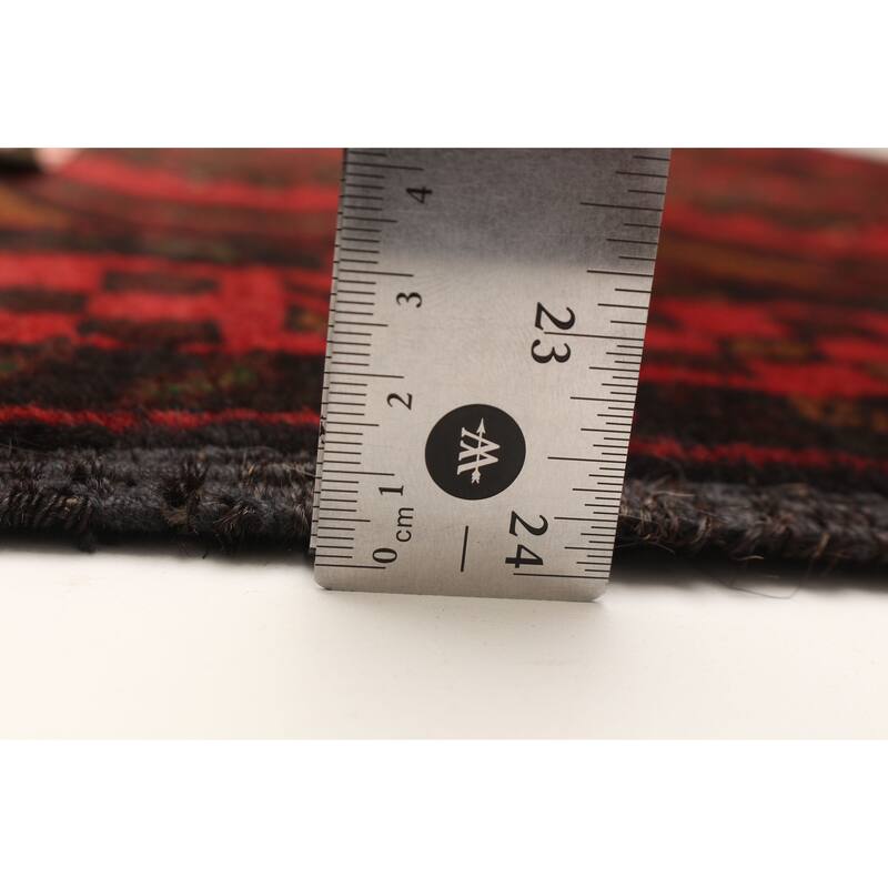 ECARPETGALLERY Hand-knotted Baluch Red Wool Rug - 3'11 x 6'6