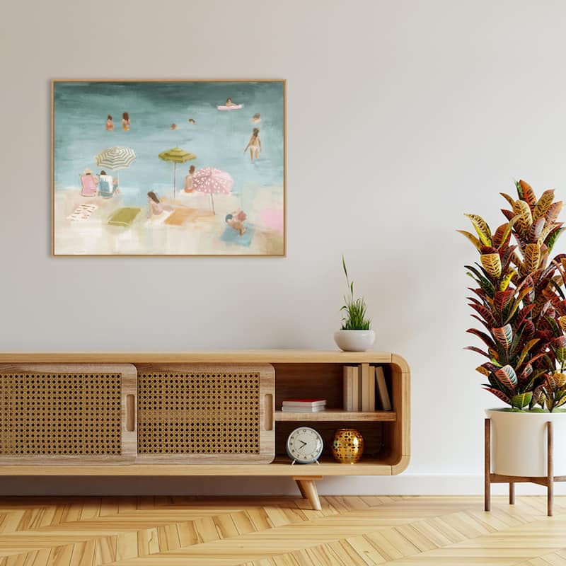 Vacation Mood by Urban Road Framed Canvas Wall Art Print - Sylvie Maple