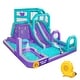preview thumbnail 22 of 28, Sunny & Fun Mega Climb N' Go Inflatable Water Slide Park Kids - Purple