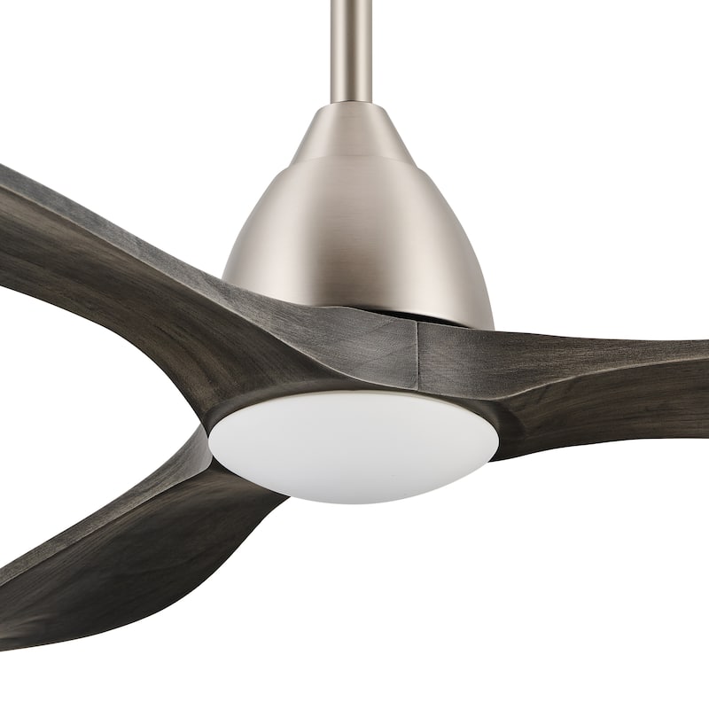 CO-Z Mid-century Modern 3 - Blade Smart LED Ceiling Fan with Dimmable Light and Remote
