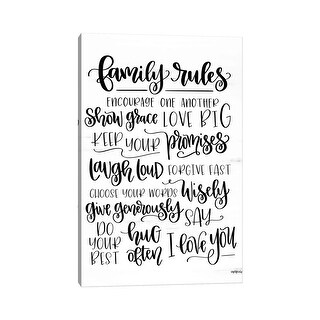 iCanvas "Family Rules" by Imperfect Dust Canvas Print - Bed Bath ...