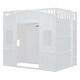 preview thumbnail 10 of 30, Full Size Solid Wood House Loft Bed with Ladder and Wardrobe for Kids