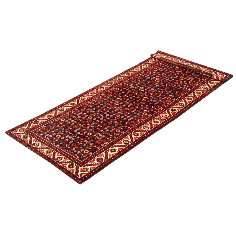 ECARPETGALLERY Hand-knotted Andelz Navy Wool Rug - 3'7 x 9'10