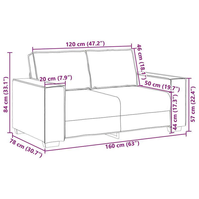vidaXL Sofa Black