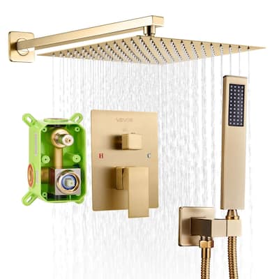 High-Pressure Dual-Function Shower System with Handheld and Brass Mixing Valve Adjustable Holder