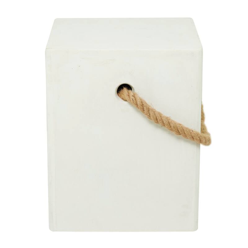 Fiber clay Contemporary Outdoor Accent Table - 15 x 15 x 18
