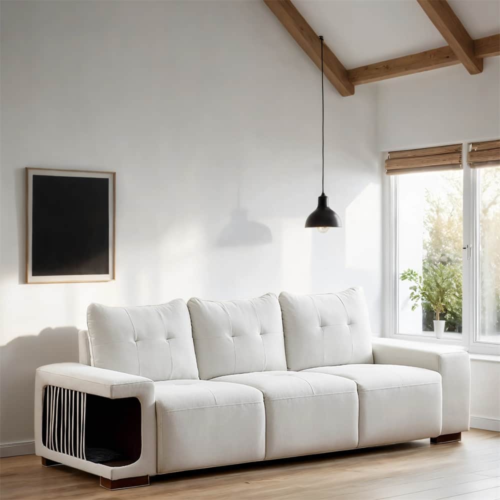 89" Modern Couches with Wood Frame and Ergonomics Design