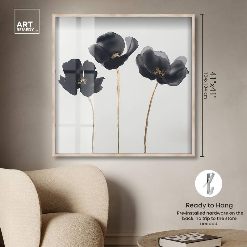 Nocturnal Flowers II Shadowbox by Art Remedy