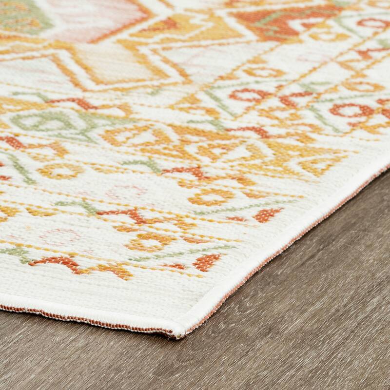 Alfresco Nautical & Coastal Geometric Reversible Indoor/Outdoor Area Rug