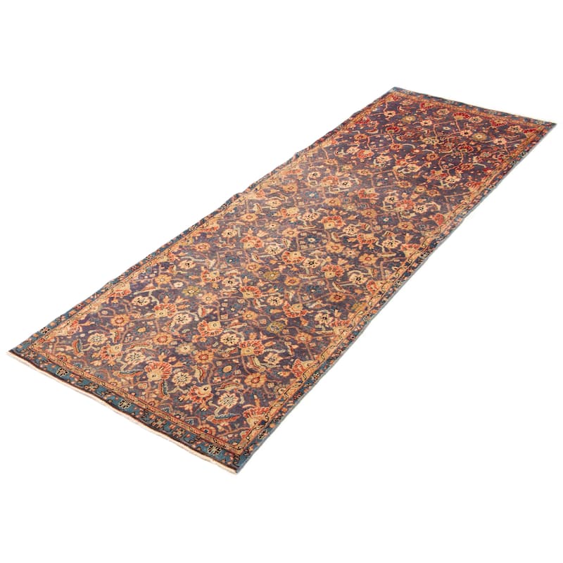 ECARPETGALLERY Hand-knotted Andelz Dark Grey Wool Rug - 3' 4" x 10' 6"