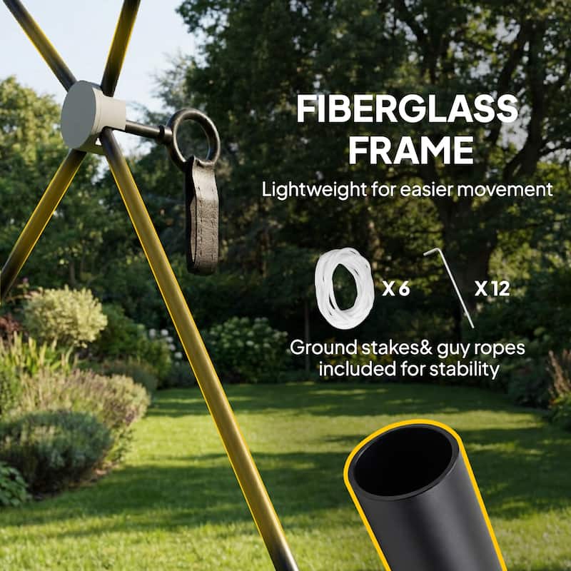 Outsunny 10 x 11 ft Pop Up Gazebo Screen Tent, Outdoor Portable Instant Camping Canopy Screen House Sun Shelter