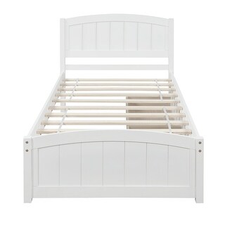 Simple Twin Platform Bed with Dual Storage Drawers, No Box Spring