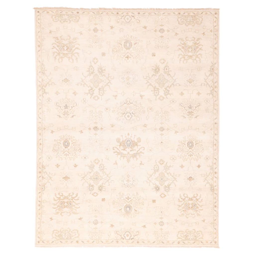 ECARPETGALLERY Hand-knotted Modern Oushak Beige Wool Rug - 7'11 x 9'11