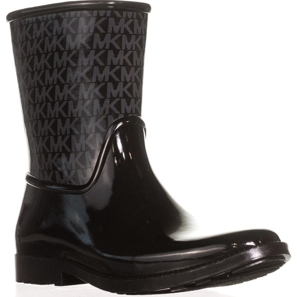 michael kors black rain boots