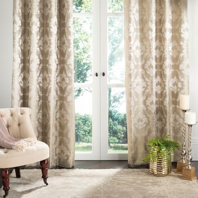 SAFAVIEH Perama Beige Single Curtain Panel - 52" W x 96" L