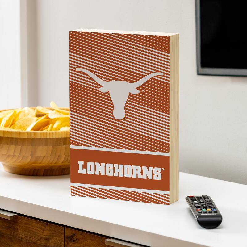 University of Texas Wooden Tabletop Mantel Shelf Sign - 8" x 12"