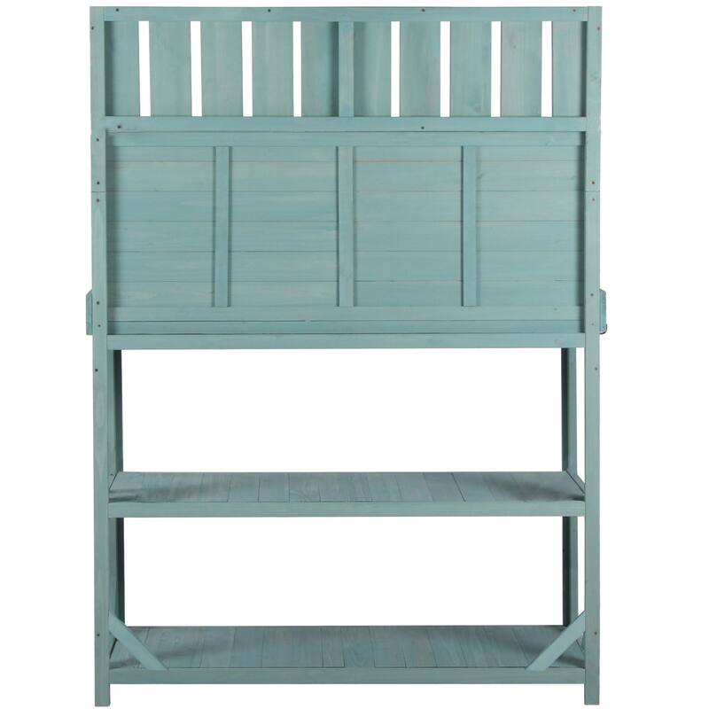 65" Farmhouse Rustic Outdoor Potting Bench
