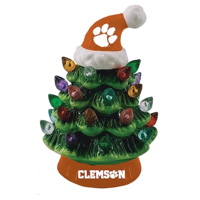 8" LED Ceramic Tabletop Christmas Tree, Clemson University