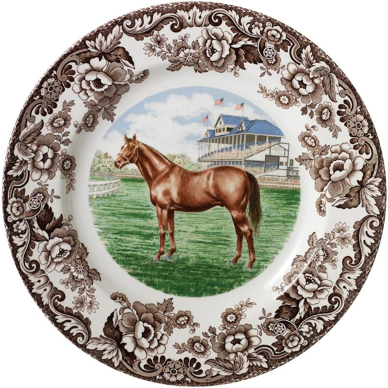 Spode Woodland Dinner Plate - Assorted Animals - 10.5 Inch - Thoroughbred Horse