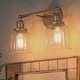 preview thumbnail 9 of 7, Ciare Modern Wall Sconce Bathroom Vanity Lights Gold Bell Dimmable Glass Shade - L 15"x W 7"x H 10"