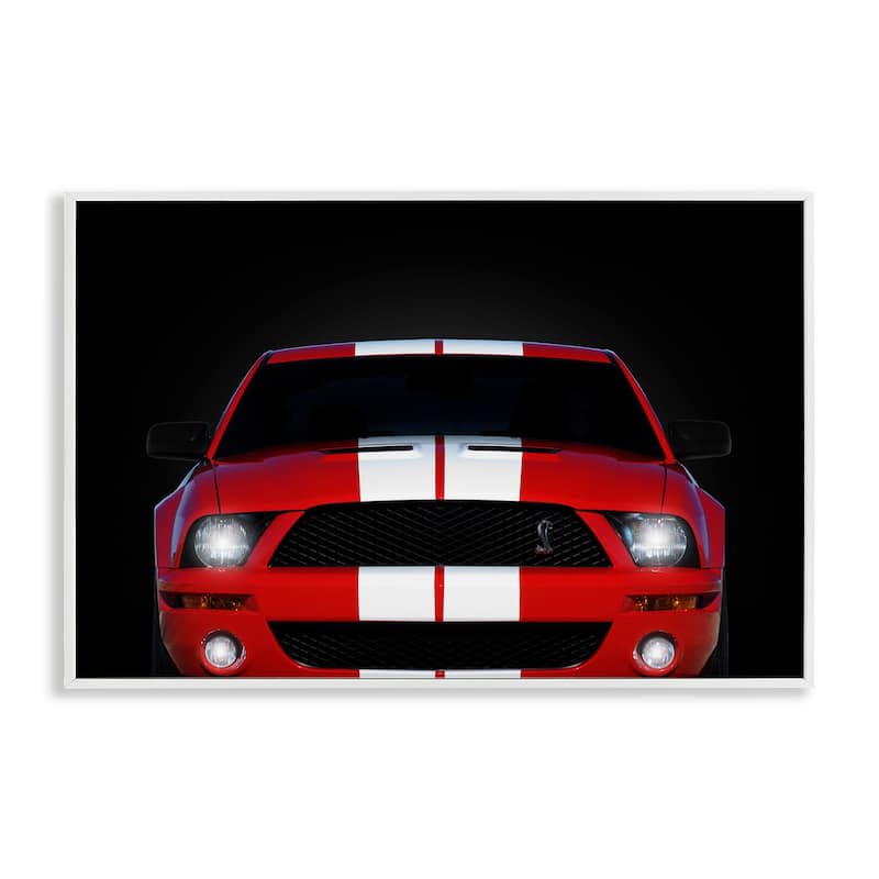 Stupell Iconic Red Sports Car Framed Giclee Art Design By Mark Rogan - 18 x 12 - White