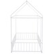 preview thumbnail 6 of 8, White Twin Size Metal House Bed Frame with Fence & Roof