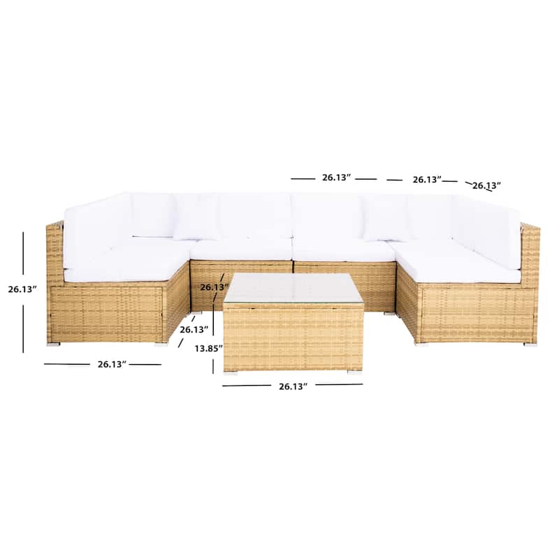 SAFAVIEH Outdoor Living Diona Patio Sectional Set