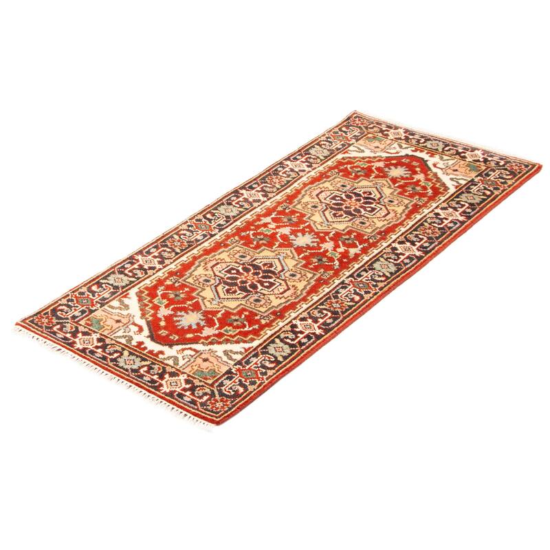 ECARPETGALLERY Hand-knotted Serapi Heritage Red Wool Rug - 2'6 x 6'1