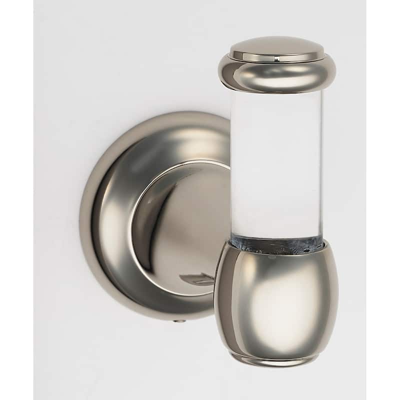 Alno Royale Contemporary Luxe Acrylic Single Robe / Towel Bathroom - Polished Nickel