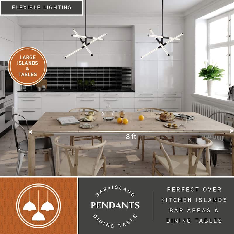 Vaxcel Lighting P0425 3 Light 27" Wide LED Suspension Pendant