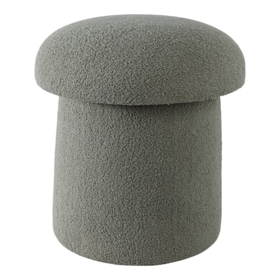 Velvet Curved Top and MDF Base Ottoman Stool Boho Glam Style