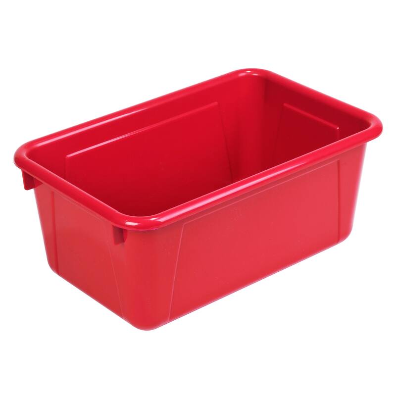 Storex Small Cubby Bin, Red, Pack of 5