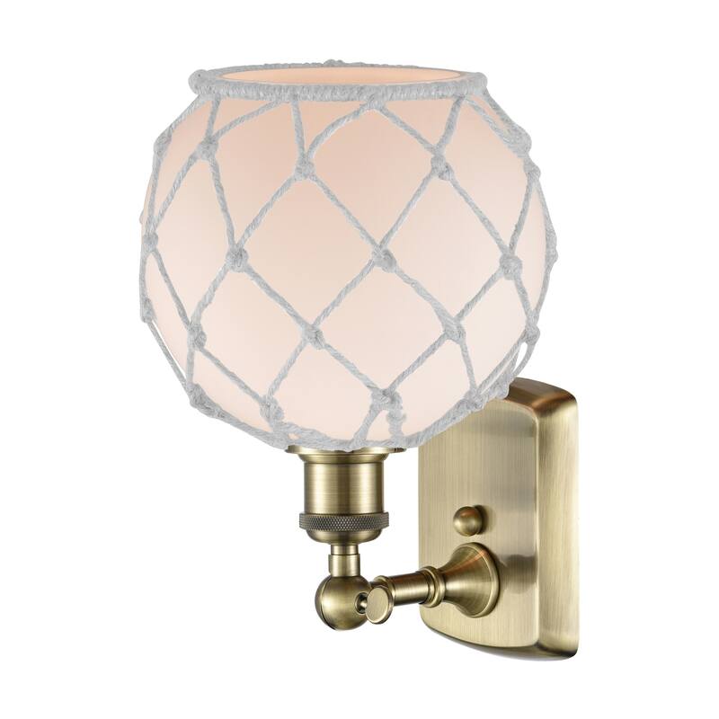 Innovations Lighting Endless Possibilities Ballston - Farmhouse Rope - 1 Light 8" Sconce - Bulb Not Included