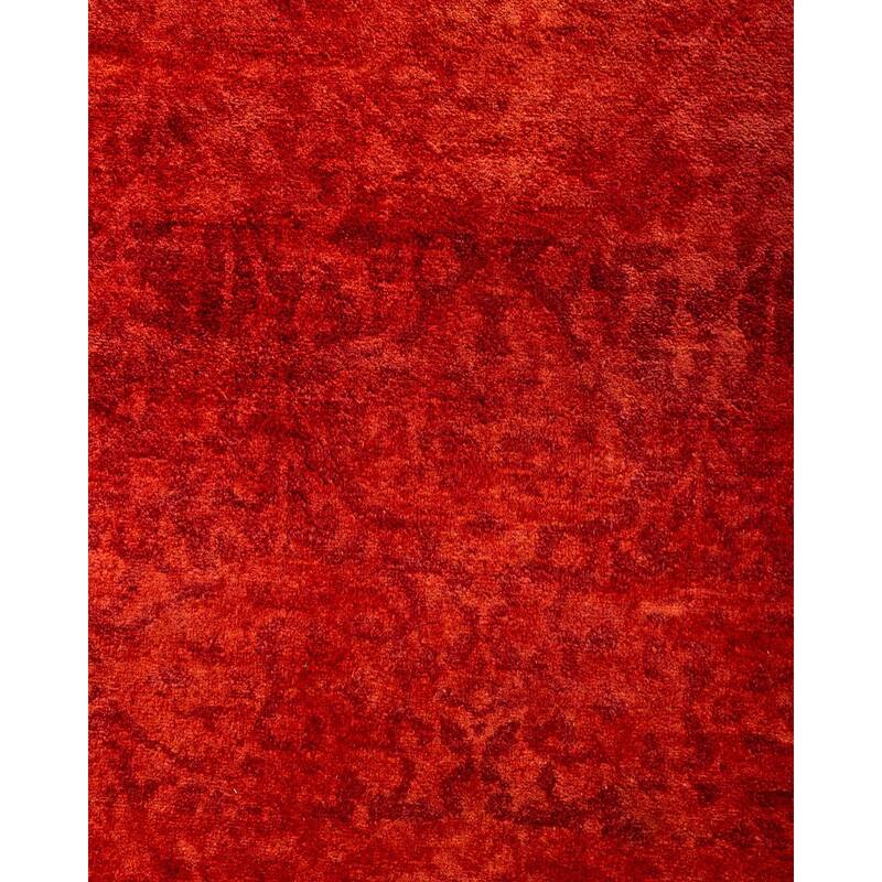 Contemporary Overdyed Wool Hand Knotted Runner - 2' 9" x 17' 10"