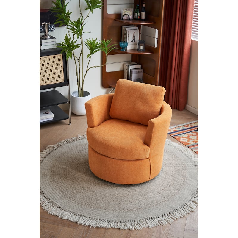 29.5" Polyester Swivel Arm Chair