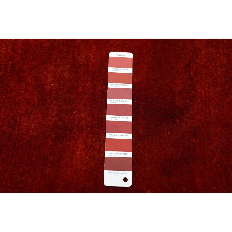 ECARPETGALLERY Hand-knotted Color Transition Red Wool Rug - 6'0 x 9'0