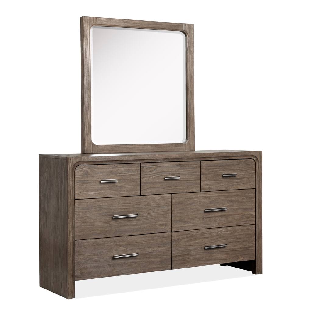 Magnussen Home Westbourne Dark Umber Dresser with Portrait Mirror