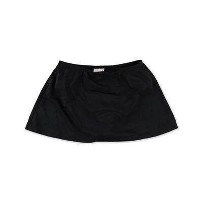 24th & Ocean Womens Stretchy Skirt Swim Bottom, Black, Small