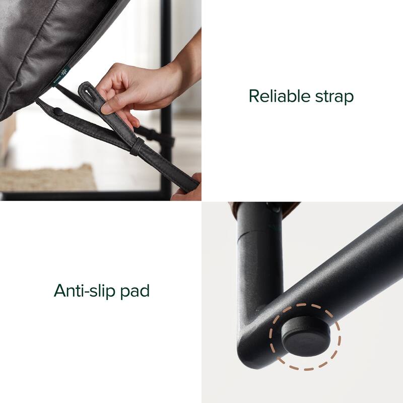 Priage by ZINUS Faux Leather Sling Accent Chair