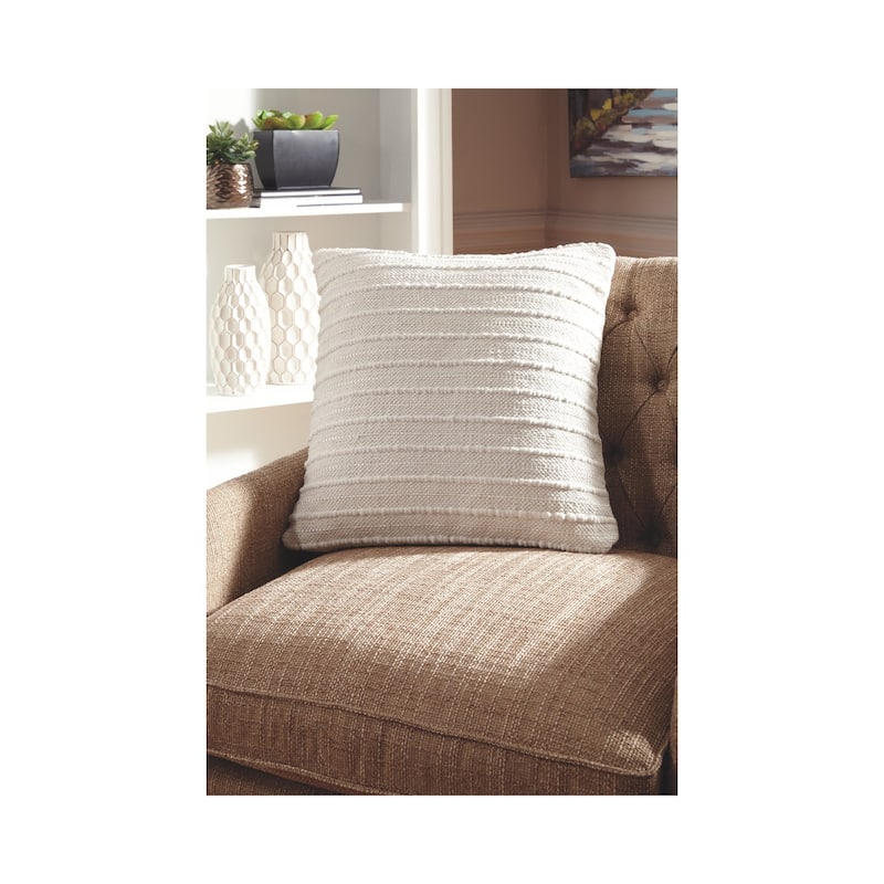 Theban Beige Striped Pillow