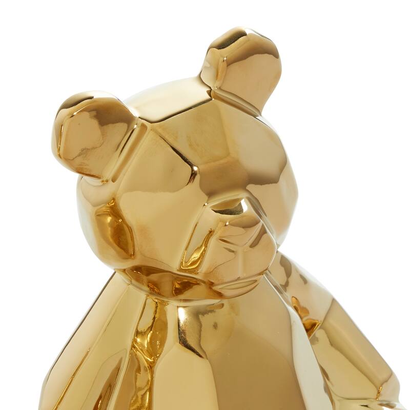 Gold Porcelain Glam Sculpture (Set of 2) - 6 x 5 x 8 and 7 x 5 x 8