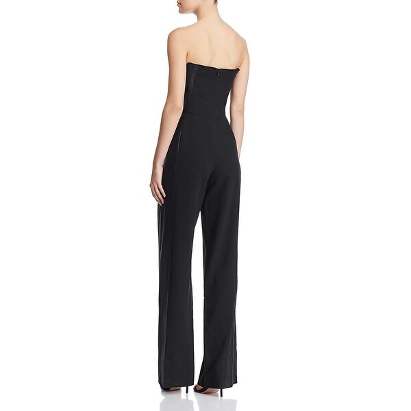 black halo strapless jumpsuit