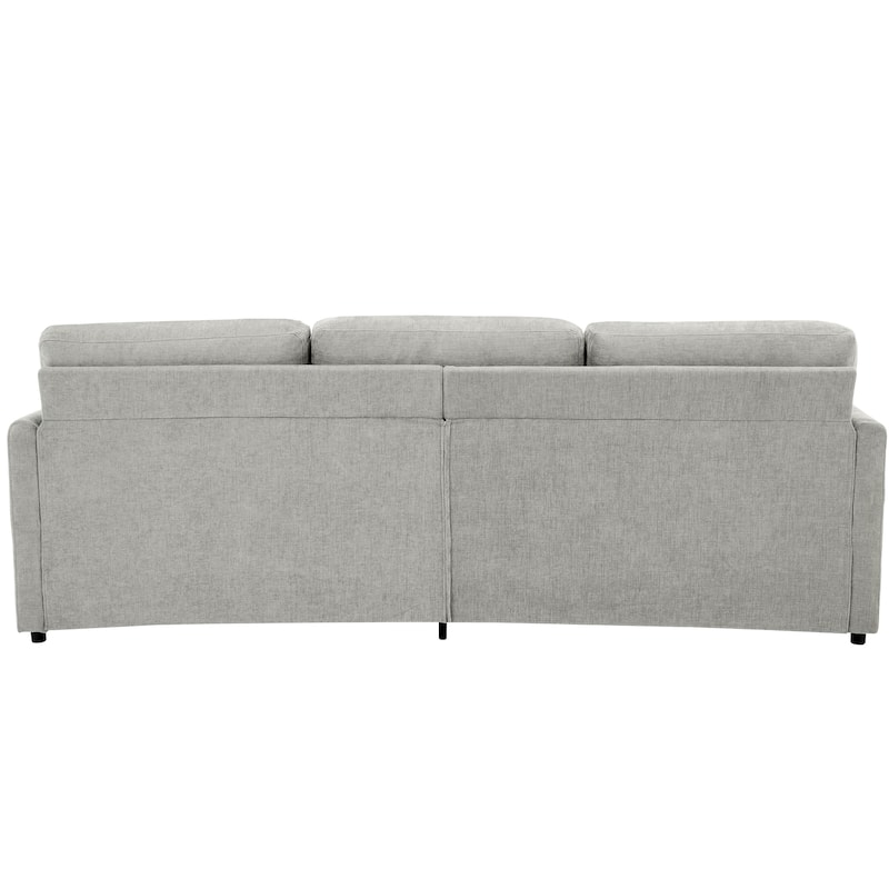 Roomfitters 89" Oversized Upholstered 3-Seater Cloud Sofa with Dual Plush Cushions