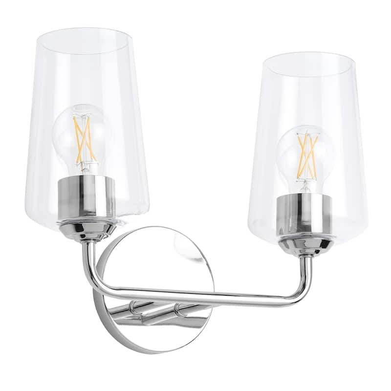 Celino Two-Light Bath & Vanity with Clear Glass - 14