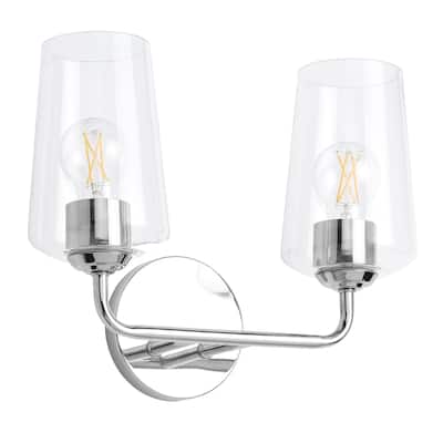 Celino Two-Light Bath & Vanity with Clear Glass - 14