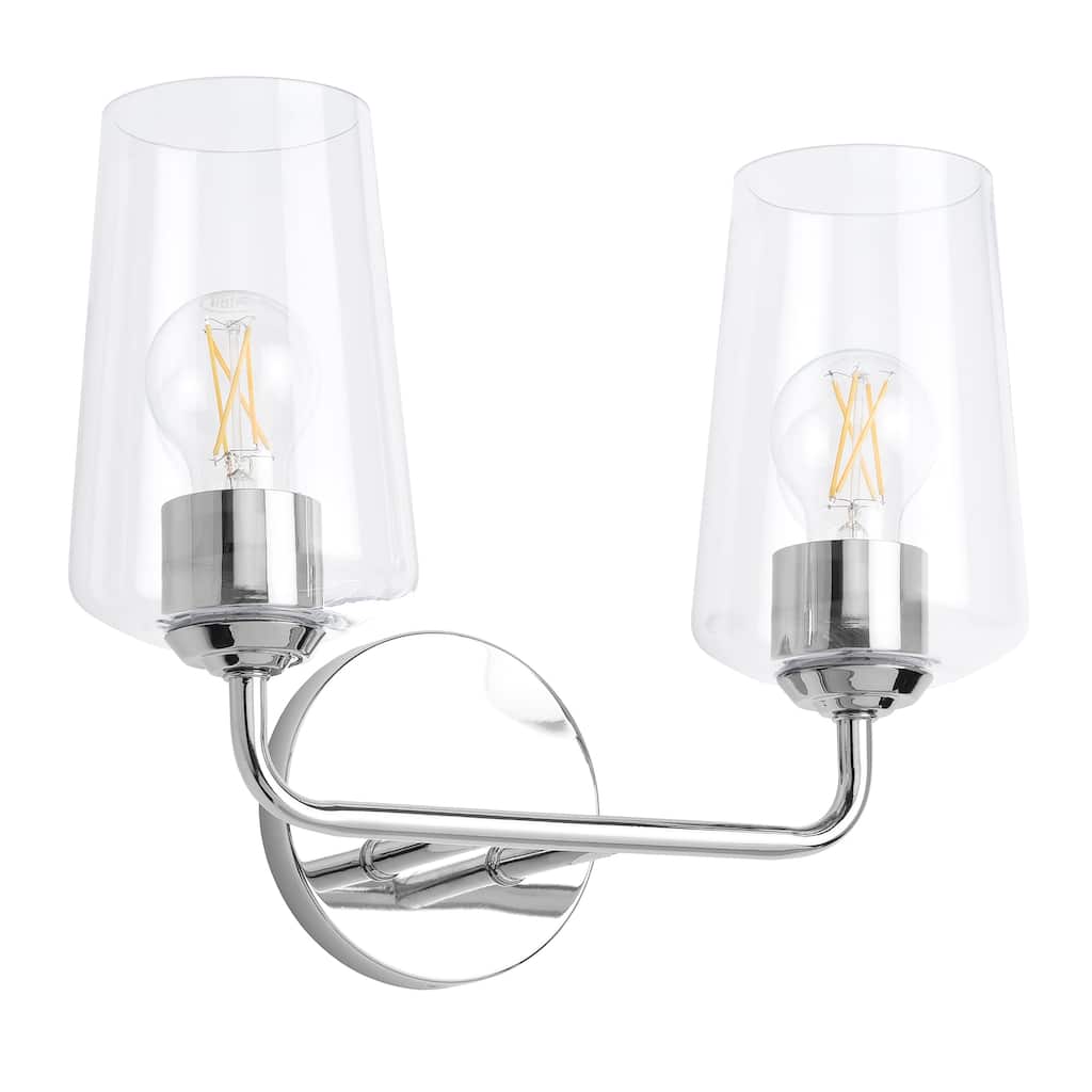 Celino Two-Light Bath & Vanity with Clear Glass - 14