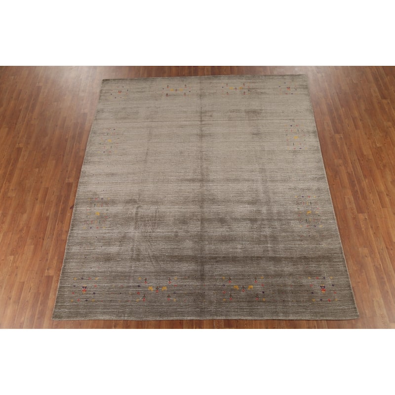 Gabbeh Indian Rug Hand-Knotted Wool Carpet - 8'5"x 9'8"