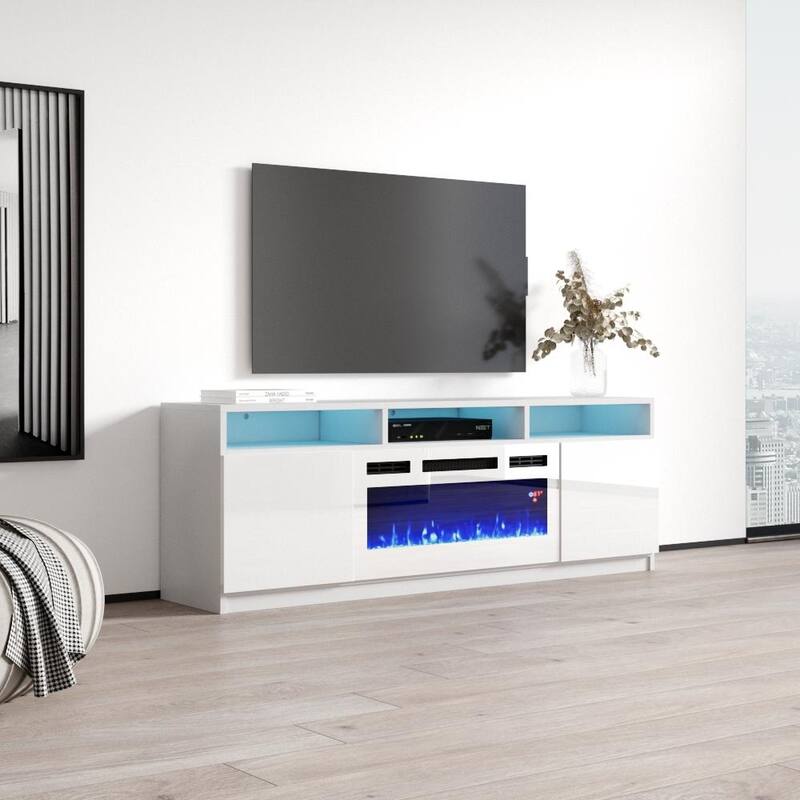Reno WH05 Electric Fireplace Modern 63" TV Stand
