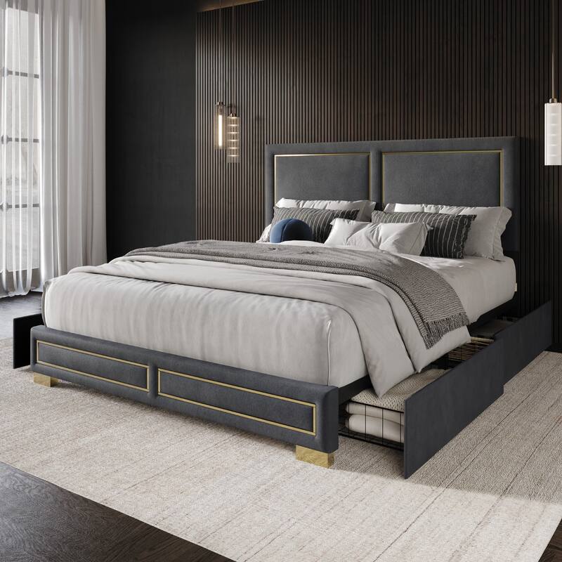 Jasper Upholstered Storage Platform Bed
